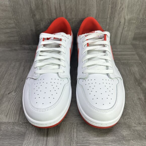 Air Jordan 1 Low OG Men's size 14 White University Red Causal Shoes CZ0790-161 - Picture 3 of 8